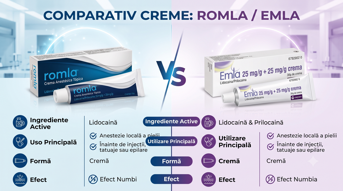 TKTX vs Anestezice de Farmacie (Romla/Emla) | Care e mai bun?