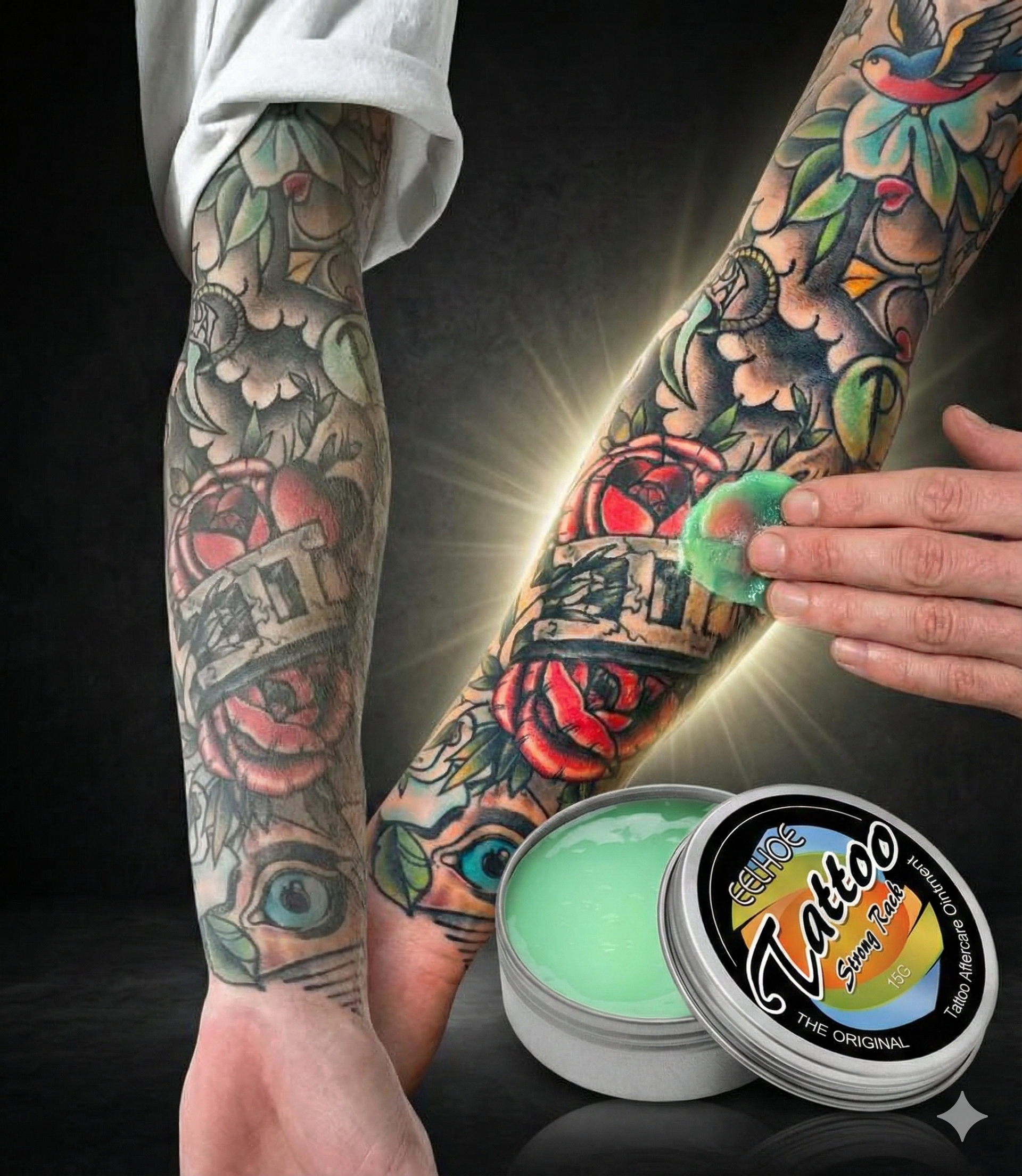 Cremă hidratantă pentru îngrijirea tatuajelor: îngrijiți-vă tatuajul, revigorați culoarea și protejați-o.🦄